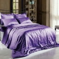 thumbnail image 2 of Silk Luxury Satin Sheets Set with Fitted Sheet 16 Inch Deep Pocket,Bed Sheet Set for Living Room, 2 of 3