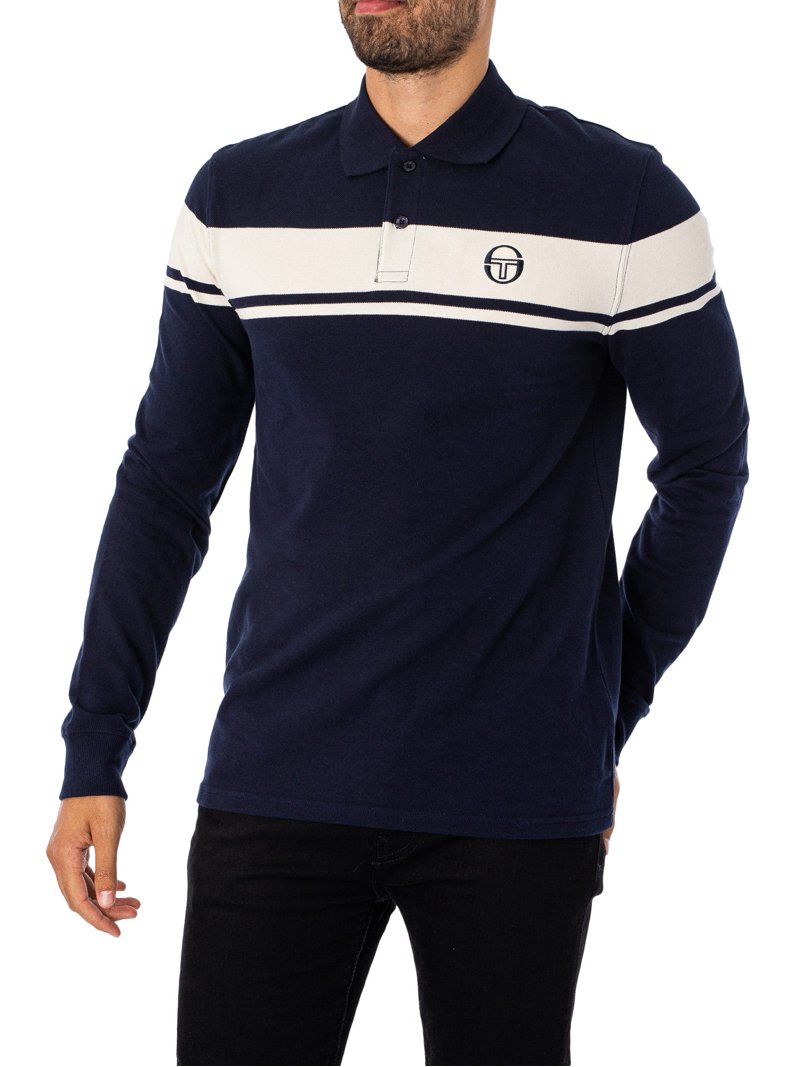 Sergio Tacchini New Young Line Longsleeved Polo Shirt, Blue