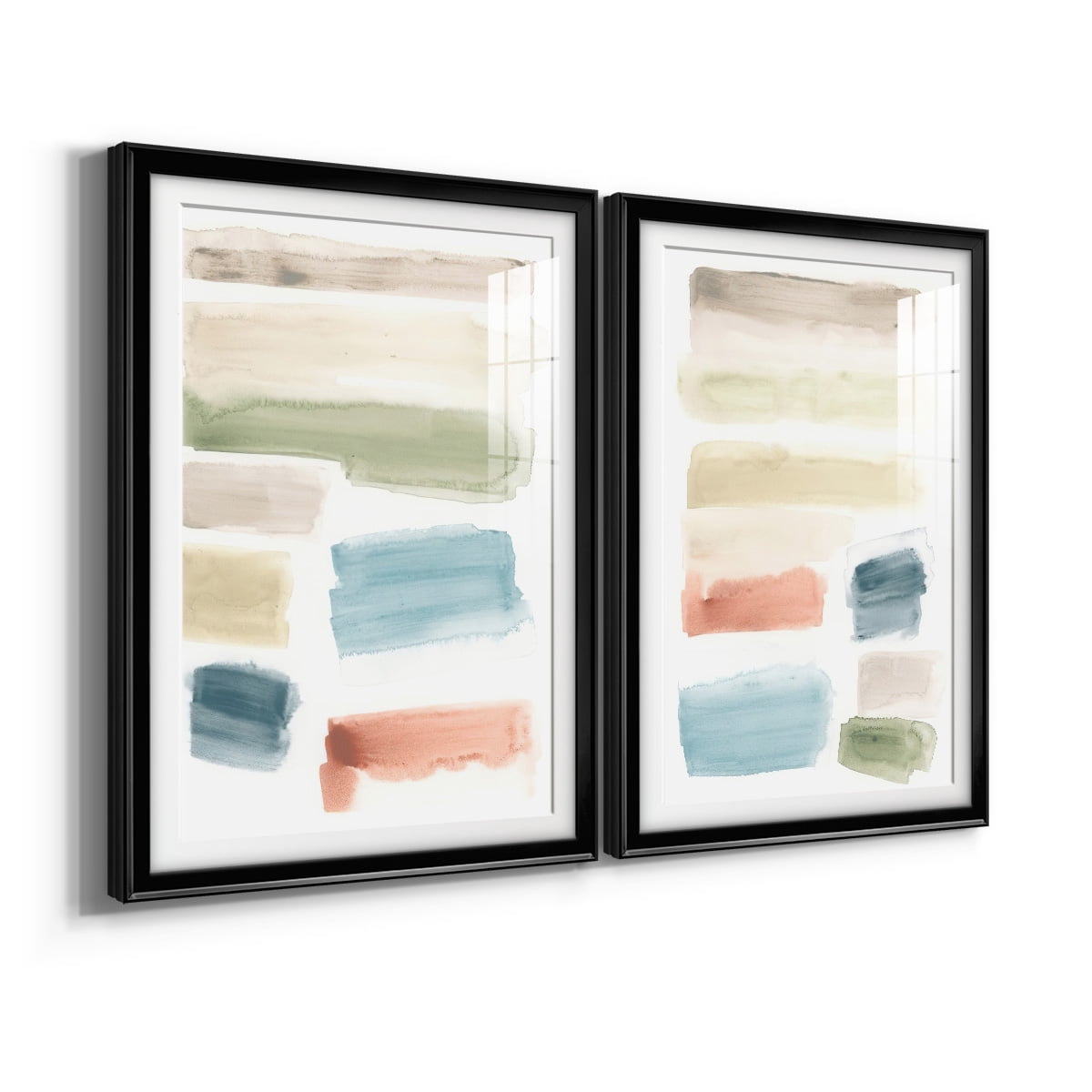 Wexford Home Watercolor Swatches I Premium Framed Print, 18.5" x 24.5" - Ready to Hang, Black (Set of 2)
