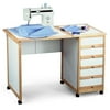 Home Styles Portable Sewing & Craft Table, White With Oak