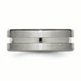 thumbnail image 3 of Titanium Grooved 8mm Brushed and Polished Band, 3 of 11