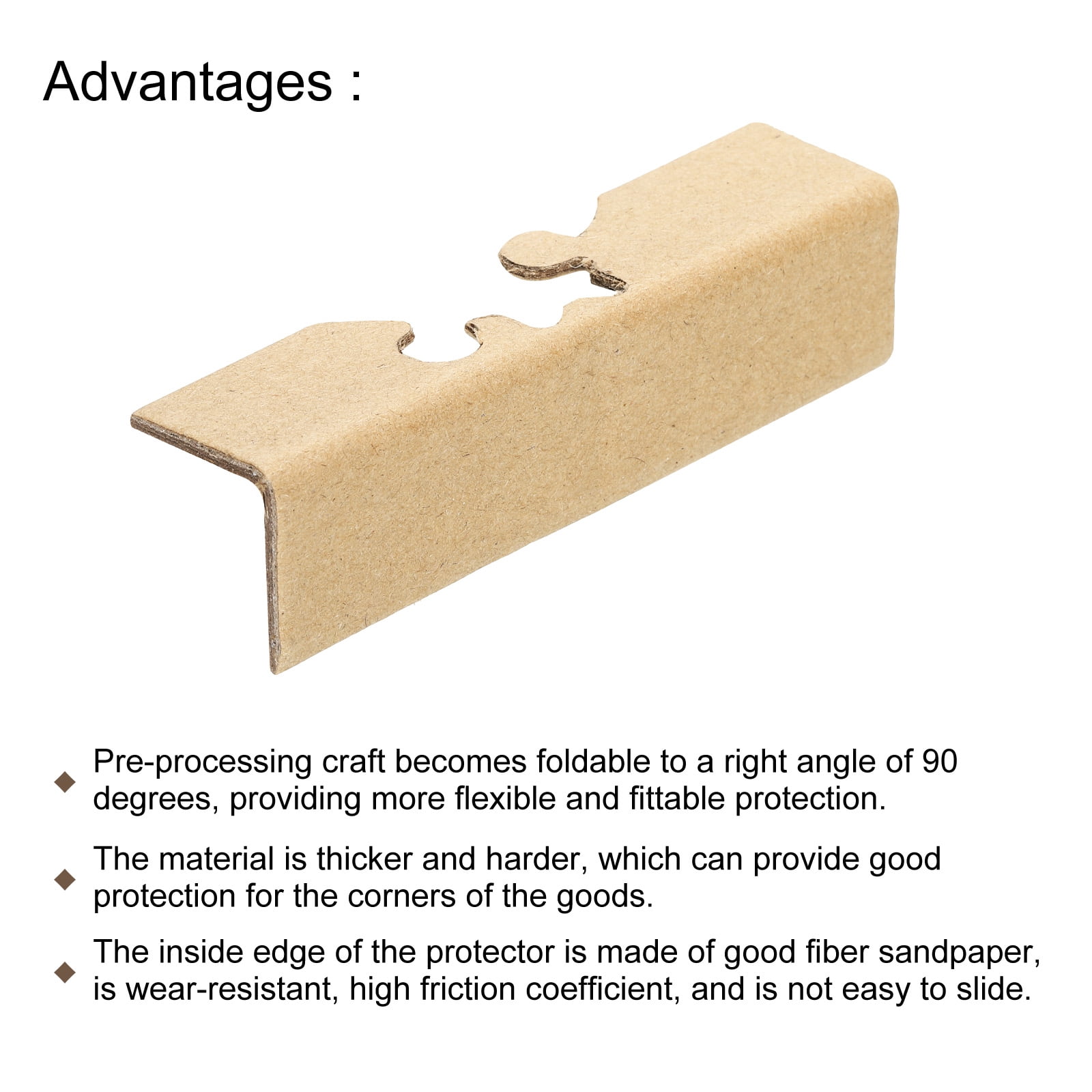 Adjustable Cardboard Corner Protector Package Frame Protectors 60x30mm Thick 3mm 100 Pack