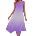 thumbnail image 2 of JMKQLZ Womens Dresses Sleeveless Round Neck Drawstring Casual Ruffle A-Line Mini Dress, 2 of 8