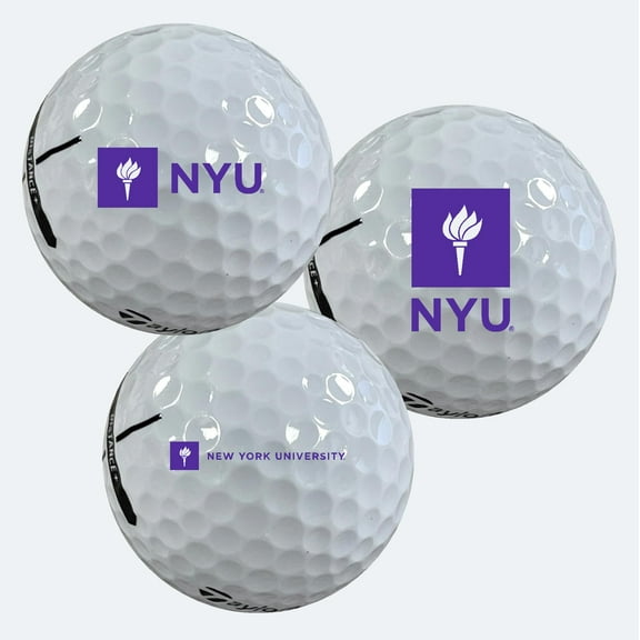 New York University Violets Logo Edition Officially Licensed NCAA Taylormade Distance  Golf Balls 12-Pack (Dozen)