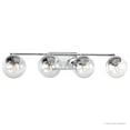 thumbnail image 7 of Urban Ambiance Luxury Mid-Century Modern Bath Fixture, Size: 6-3/4"H x 33"W, with Modern Style Elements, Polished Chrome Finish and Clear Shade, UHP2622, 7 of 7