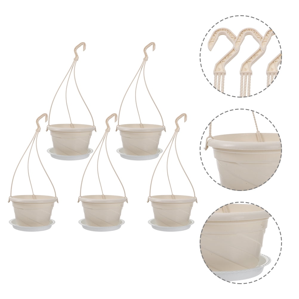 GETAJGHSD Wall Hanging Planters White Plastic 8 Sets