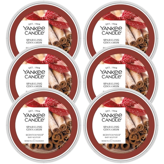 Yankee Candle Sparkling Cinnamon Scenterpiece Easy MeltCup (Pack of 6)
