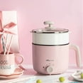 thumbnail image 4 of Zootealy 2.2L Electric Hot Pot 220V Electric Cooker Skillet Non-Stick Rapid Noodles Cooker with Steamer Lid for Steak Egg Fried Rice Ramen Soup with 2 Modes Temperature Control, 4 of 8