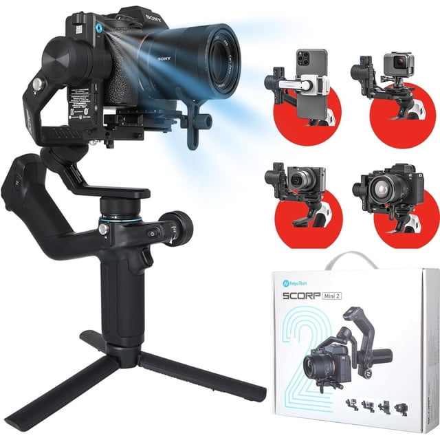 Estabilizador de cardán para cámara FeiyuTech SCORP Mini 2 con carga útil de 1,2 kg