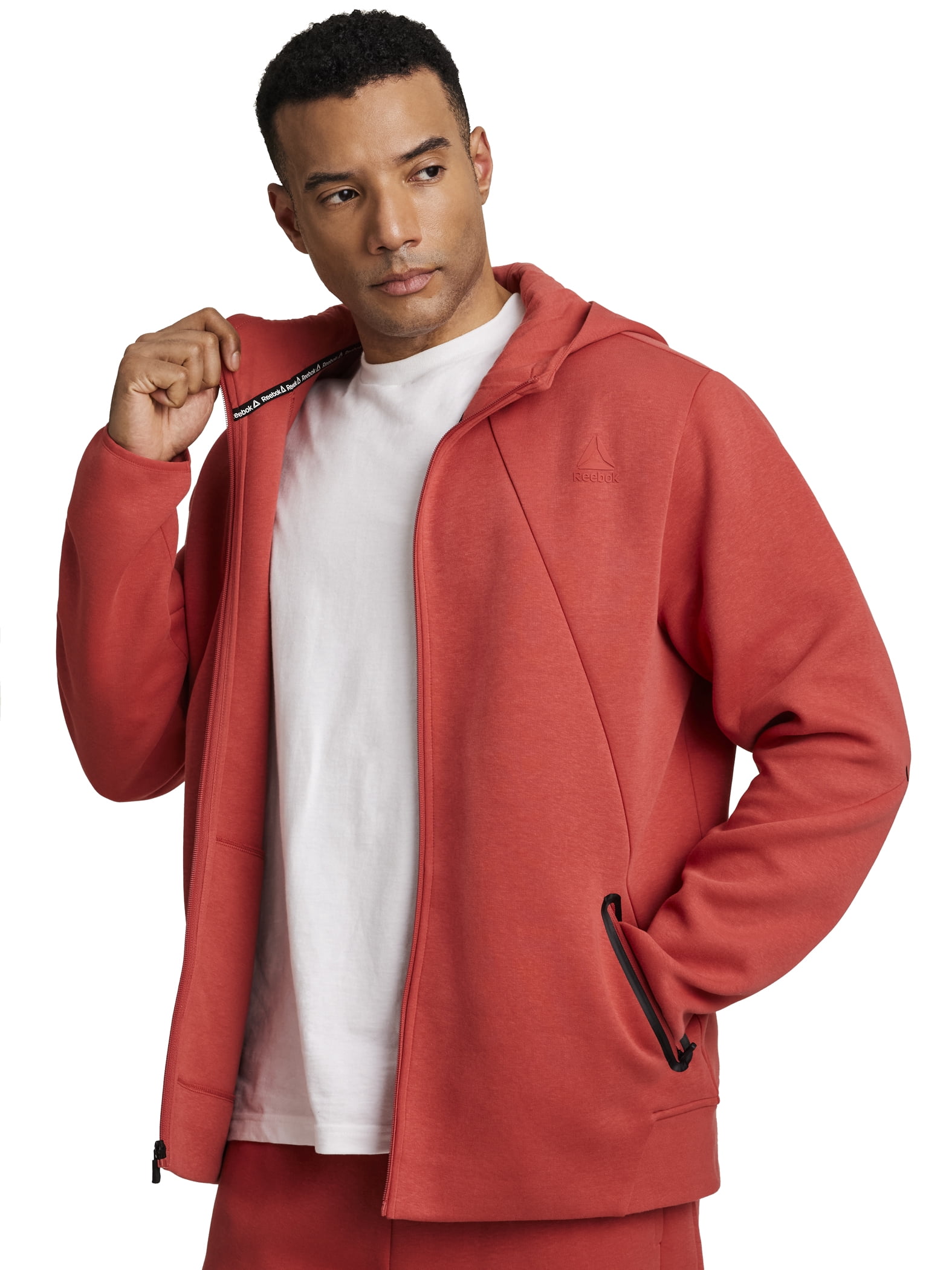 Reebok Men's and Big Men's Momentum Fleece Full Zip Hoodie, Sizes XS-5XL