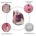 thumbnail image 6 of Portable Pet Travel Backpack, Breathable Backpack for Dogs, Cats, Puppy, , Waterproof, Transparent, Breathable, Rucksack , Pink, 6 of 8