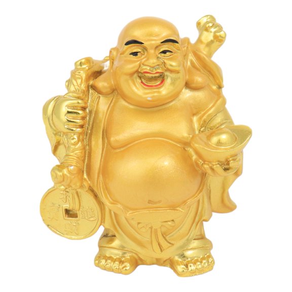 Golden Chinese Money Bag Buddha, Money Buddha Statue