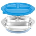 thumbnail image 1 of HLONK Doublure en Acier Inoxydable Assiette à Succion pour Bébé Grande Capacité Résistante à la Chaleur Assiette Compartimentée pour Bébé avec Ventouse en Silicone pour Bébés et Tout-Petits, 1 of 9