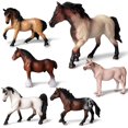 thumbnail image 2 of Simulation Horse Figurines Solid Animal Steed Clydesdale Haflinger Figure Garden Home Decor DIY Miniatures Props (790), 2 of 7