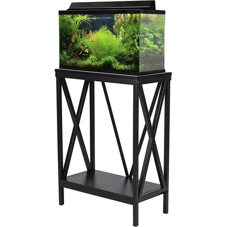 UPC: 0664255003256 | Aquatic Fundamentals Wood + Metal 10 Gallon Aquarium Stand