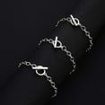 thumbnail image 2 of Paperclip Link Chain Bracelets Flat Cable Chain Bracelets with OT Toggle Clasp, 2 of 4
