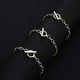 thumbnail image 2 of 12 piezas de pulseras de cadena de aleación de metal chapado en eslabones con cierres de palanca OT para hombres y mujeres, joyería minimalista, fabricación de pulseras (plata) MFZFUKR PTL181-2, 2 of 6