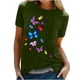 thumbnail image 1 of Camiseta de mujer, camisetas divertidas y bonitas de manga corta para otoño, camiseta con estampado de mariposa, regalo, blusa, regalo para mujer Pompotops hfajkhk125445, 1 of 8