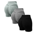 thumbnail image 2 of Abomasnow 3 Pack Workout Gym Shorts for Women Scrunch Butt Lifting Seamless High Waist Yoga Booty Shorts for Women, 2 of 3