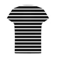 thumbnail image 2 of Lmnyox V Neck Striped T Shirt for Women Short Sleeve Dropped Shoulder Eyelet Tee Summer Casual Fashion Tops, 2 of 5