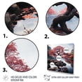 thumbnail image 3 of Designart "Majestic Bonsai Tree in Red II" Landscapes Framed Wall Art - Country Red Tree Entryway Framed Wall Art Print, 3 of 6