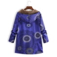 thumbnail image 3 of Women Solid Color Coat Windproof Outer Coat Long Sleeve Cardigan Warm Winter Overcoat Fluffy Jacket Button Down Overcoat, 3 of 6