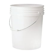 Leaktite 5-Gallon Plastic Pail Cleaning Bucket - Heavy Duty - Single Piece, White — Residential Use, Standard Application
