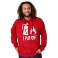 thumbnail image 5 of Put Out Fire Firefighter Fireman Men Big & Tall Graphic Hoodie Brisco Brands 5X, 5 of 6