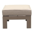 thumbnail image 2 of DUOSONG Patio Indoor Outdoor Aluminum Ottoman Footstool With Cushion, Wood Grained/Cast Silver Pewter, 2 of 4
