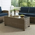 thumbnail image 2 of Pemberly Row 40" Glass Top Patio Coffee Table in Brown, 2 of 6