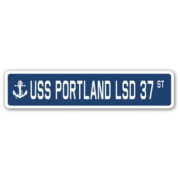 USS PORTLAND LSD 37 Street Sign us navy ship veteran sailor gift