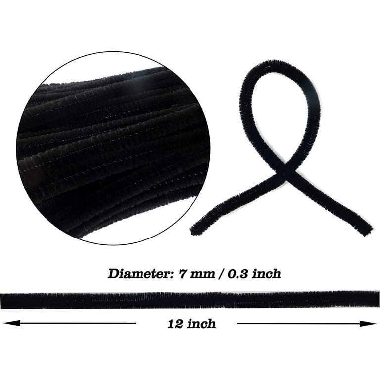 6 Packs: 12 Packs 100 ct. (7,200 total) 12 Black Chenille Pipe Cleaners