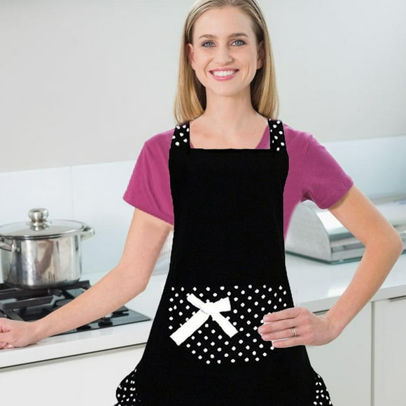 PEONAVET Polyester Apron Bow Apron Restaurant Apron Lovable