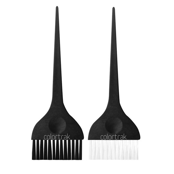 Colortrak Brochas extra anchas para teñir el cabello Cortes de ancho de cerdas de 3 pulgadas Tiempo de aplicación Cerdas firmes 1 cepillo extra ancho con cerdas de plumas ultrasuaves Mangos de fibra d