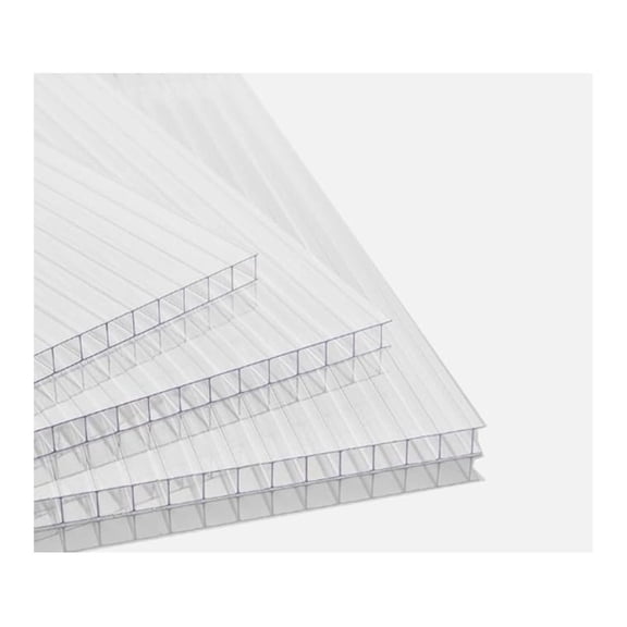 Twin Wall Polycarbonate Greenhouse Panels | Polycarbonate Panels | Greenhouse Panels| Polycarbonate Roof Panels| Panels | Clear, Light Weight | 8mm | Size: 12" x 36" | 3 Pack