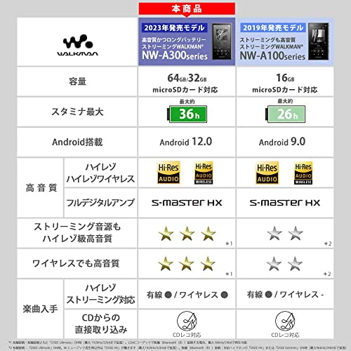 Sony Walkman 32GB A300 Series NW-A306: High resolution wireless