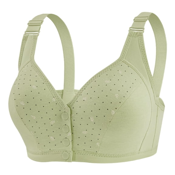 Tsesme Plus Size Women’s Front Closure Bras No Underwire, Push up Full Cup Bras Seamless Support Bra for Everyday