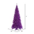 thumbnail image 2 of Vickerman 9' Purple Fir Slim Artificial Christmas Tree, Purple Dura-lit LED Lights, 2 of 2