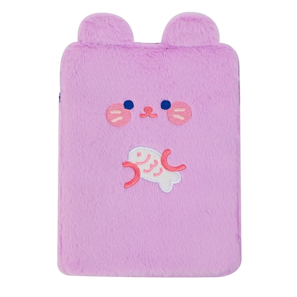 Cute Piglet Laptop Tablet Bag Almacenamiento Felpa para IPad 10.5 / 11 Pulgadas (Púrpura)