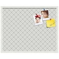 thumbnail image 2 of PinPix ArtToFrames 28x22 Custom Cork Bulletin Board Argyle Gray   Poster Board Has a Fabric Style Canvas Finish, Framed in Satin White Frame (PinPix-638), 2 of 6