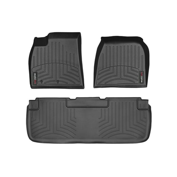 WeatherTech Custom Fit FloorLiners compatible with 2014-2014 Tesla Model S - 1st & 2nd Row, Black