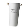 thumbnail image 4 of Maceta de hierro de diseño sencillo, barril, florero artificial para pizzería Blanco, 4 of 8