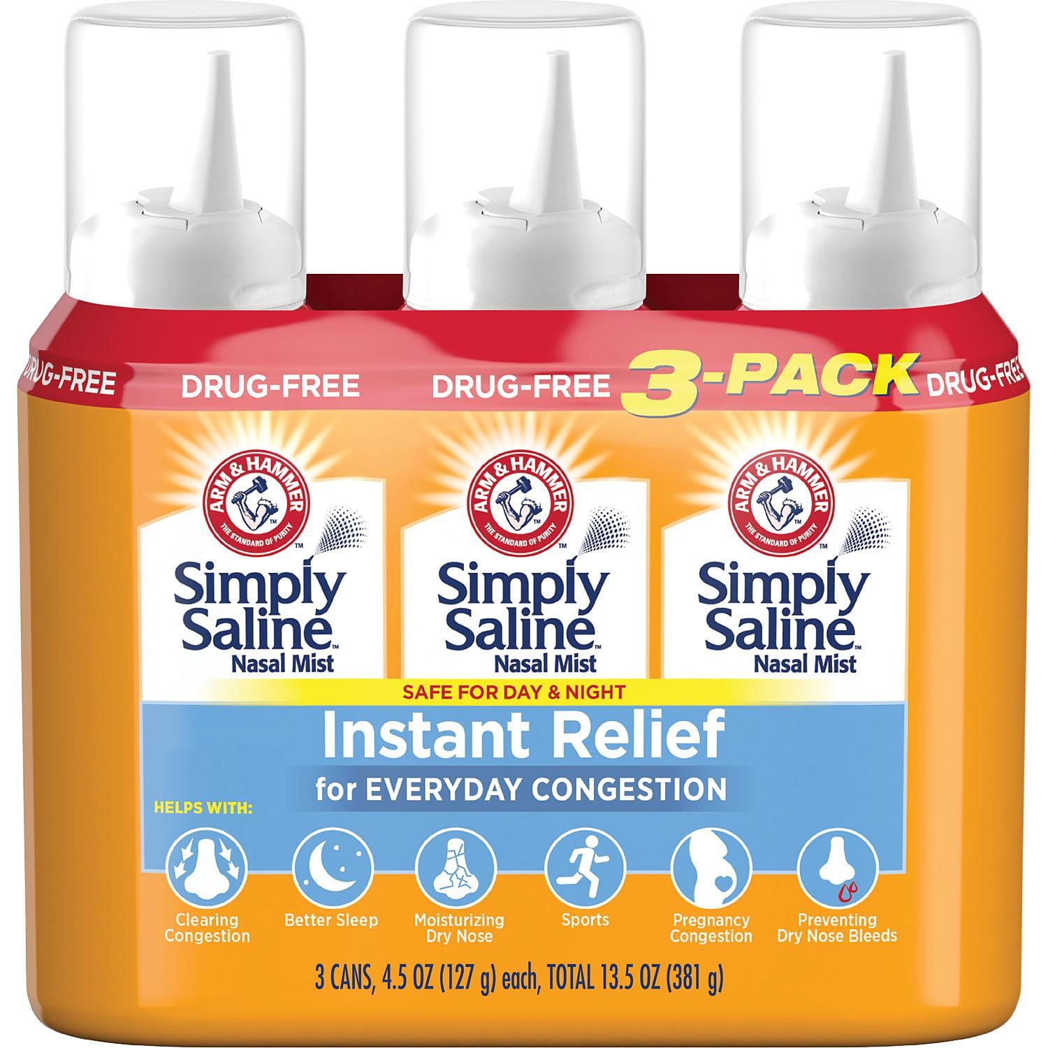 Simply Saline Arm & Hammer Nasal Relief (4.25 oz, 3 Pack)