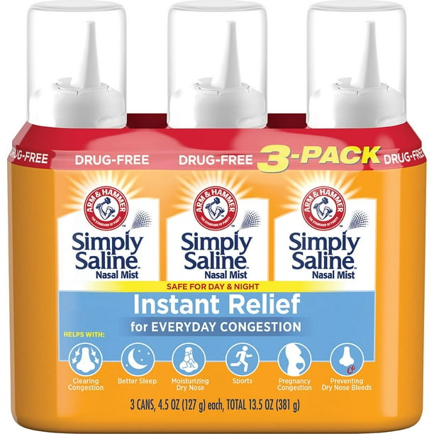Simply Saline Arm & Hammer Nasal Relief (4.25 oz, 3 Pack)