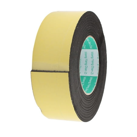 Uxcell 10mm X 3mm Self-Adhesive Sponge Foam Tape – 4 Meters Of Black & Yellow Sealing Strip For Doors, Windows & More