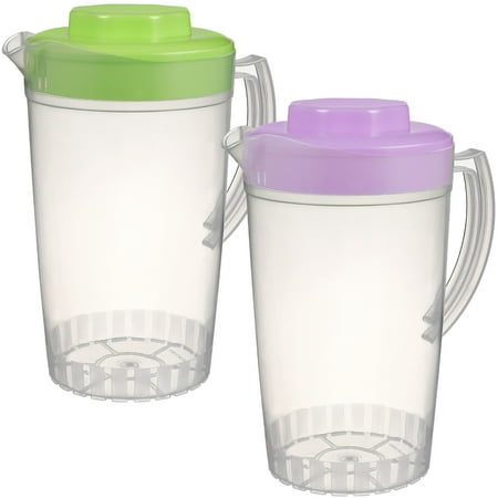 

2 Pcs Pitchers Pots Pitcher Jugs with Lids for Hot Cold Water Juice Beverage Tea Milk