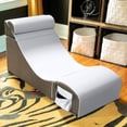 thumbnail image 6 of Jaxx Flexx V-Tex Convertible 3 in 1 Gamer Chair, Table, & Ottoman w/ Adjustable Headrest & Pocket - Vinyl Submarine Grey, 6 of 8