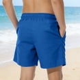 thumbnail image 5 of Bovxnpu Boys Swim Trunks Athletic Beach Shorts Boys Solid Elastic Waist Lined Swim Beach Summer Sports Shorts, 5 of 9