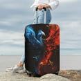 thumbnail image 7 of Gukieu Red And Blue Fire Bird Print Suitcase Protective Cover, Elastic Zipper Buckle Suitcase Protective Cover, Suitable for Travel, Business Trip-Large, 7 of 7