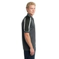 thumbnail image 3 of Sport-Tek Tricolor Shoulder Micropique Sport Wick Polo-XS (Iron Grey/Black/White), 3 of 5